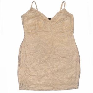 FOREVER 21+ LACE SPAGHETTI STRAP DRESS - NUDE SIZE 3X (NEW WITH TAGS) A18